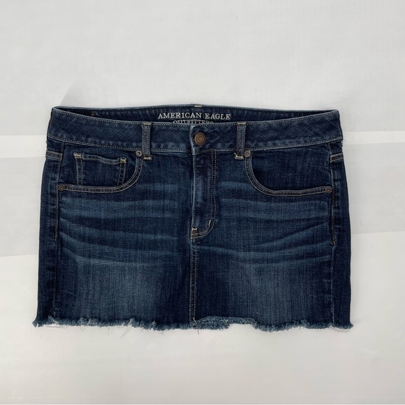 *AEO* Dark Wash Denim Mini Skirt - Picture 1 of 11